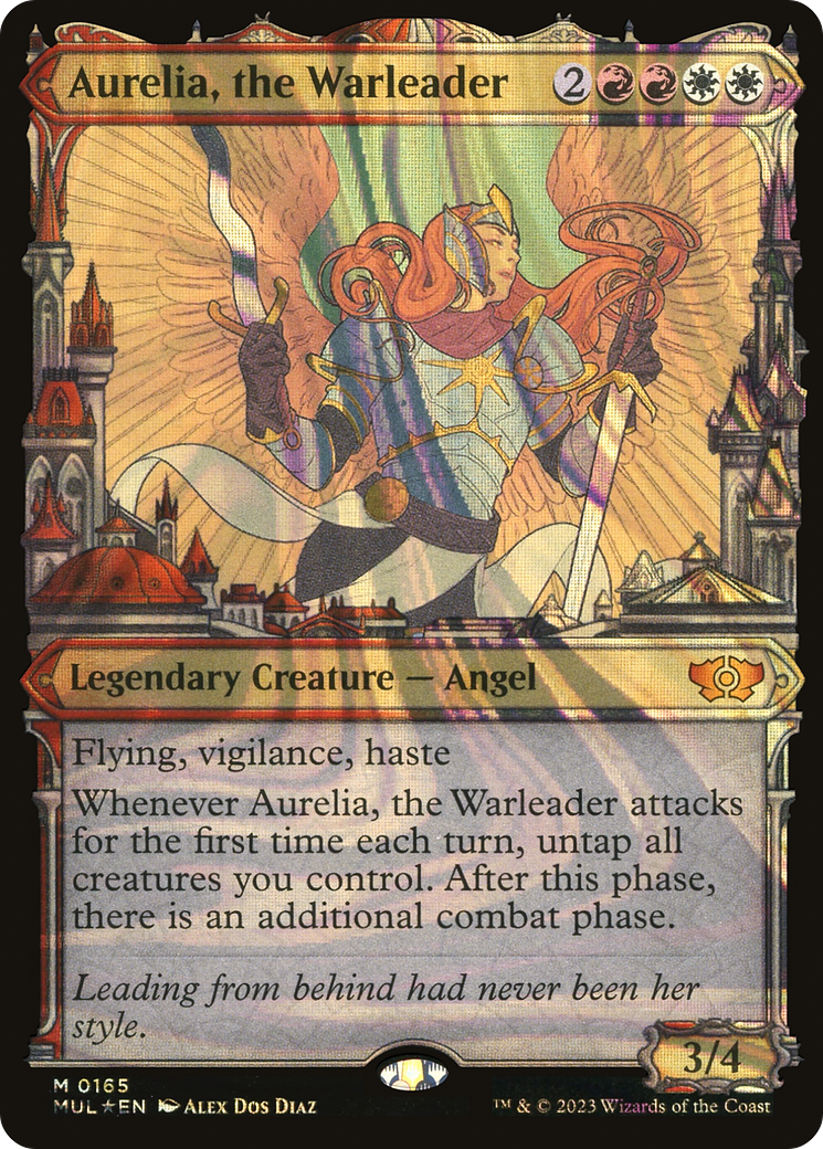Aurelia, the Warleader (Halo Foil) (MUL-165) - Multiverse Legends: (Showcase) Foil