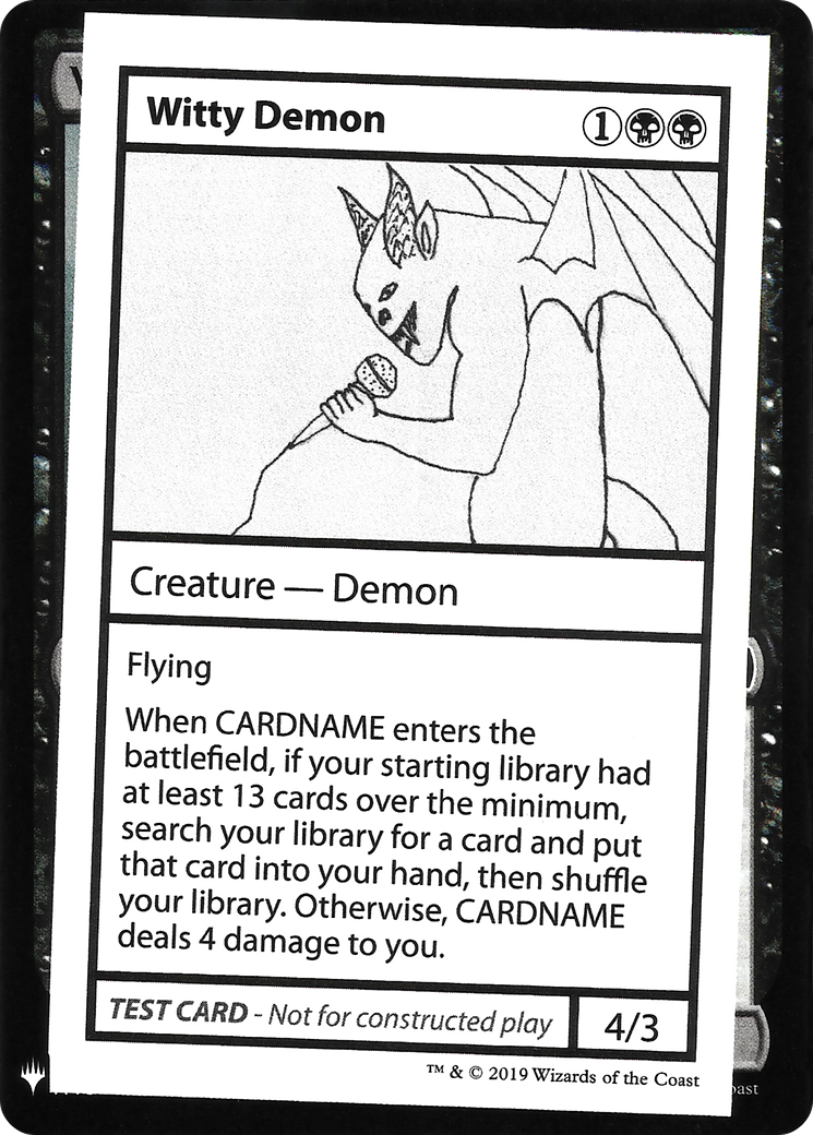 Witty Demon (CMB1-) - Mystery Booster Playtest Cards 2019