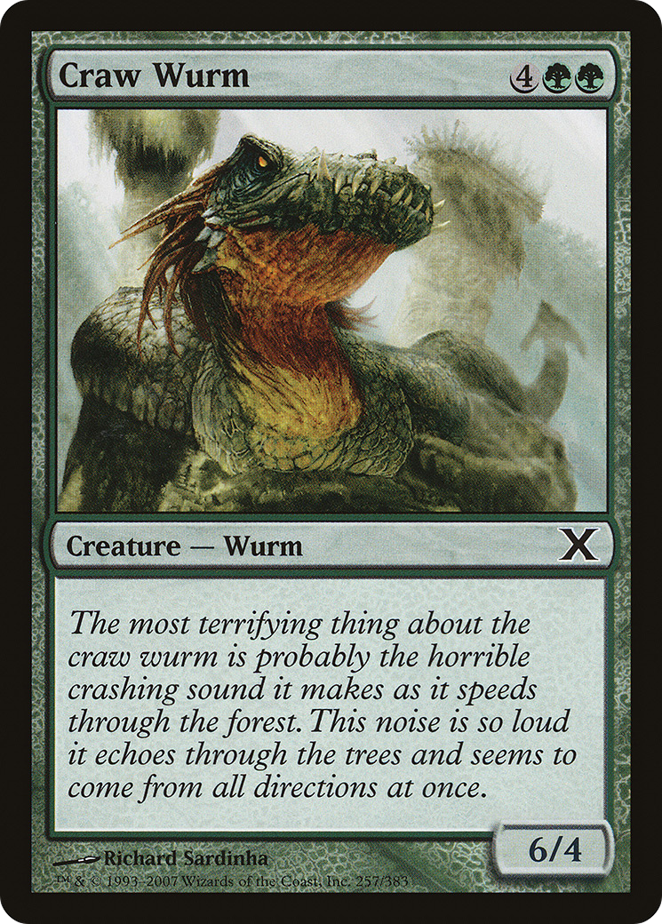 Craw Wurm (10E-257) - Tenth Edition