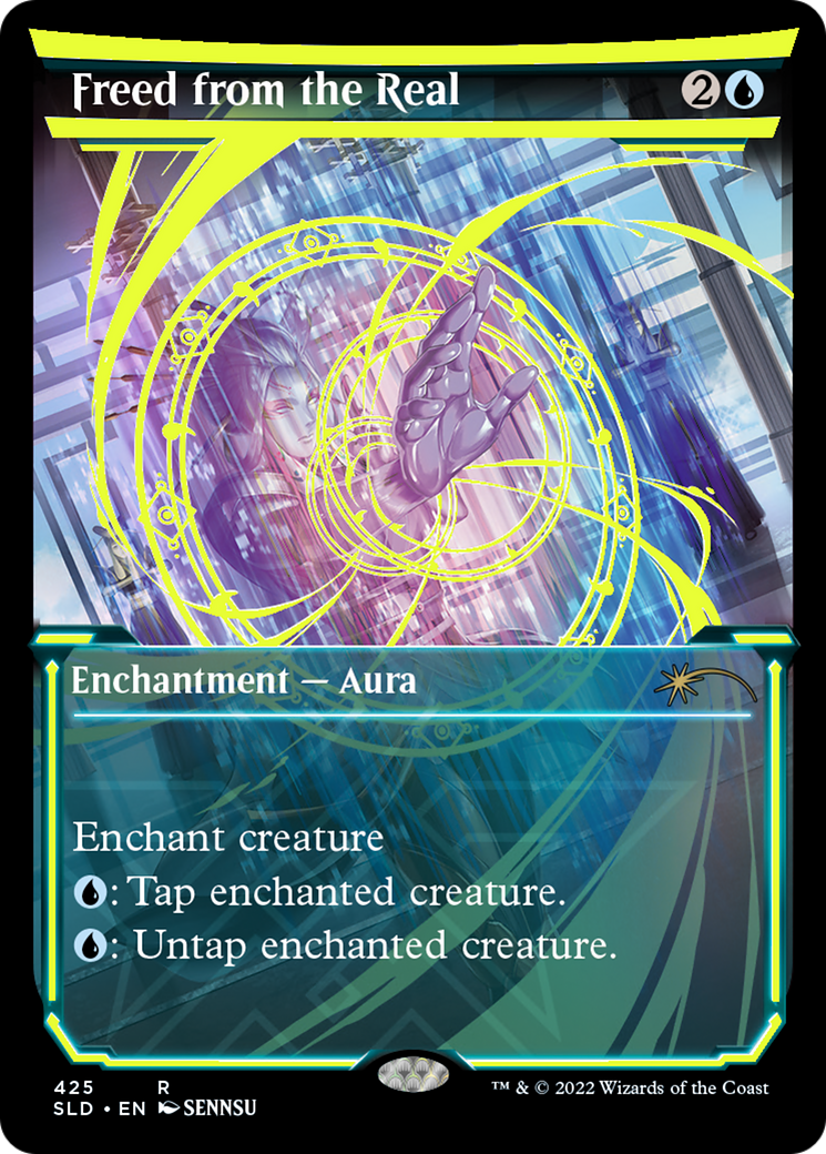 Freed from the Real (Neon Yellow) (SLD-425) - Secret Lair Drop: (Showcase) Foil