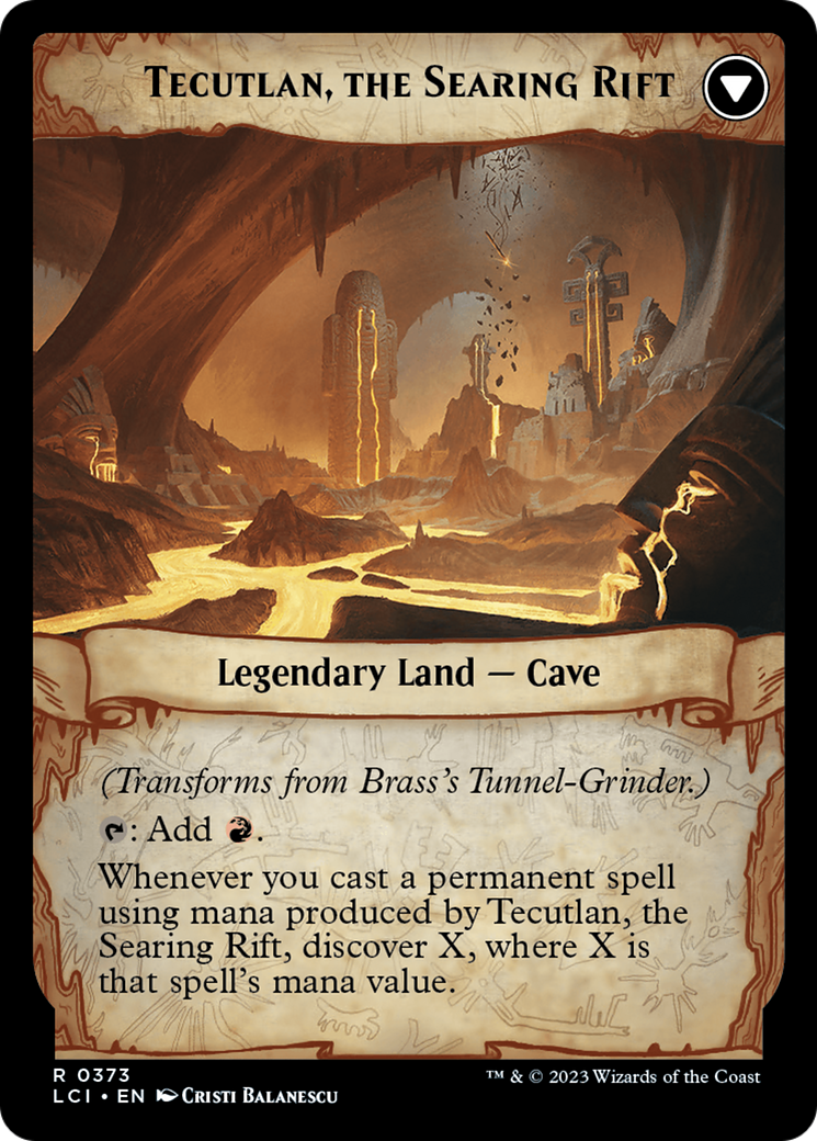 Le Broyeur de Tunnels de Brass // Tecutlan, la Faille Brûlante (LCI-373) - Les Cavernes Perdues d'Ixalan : (Art étendu)