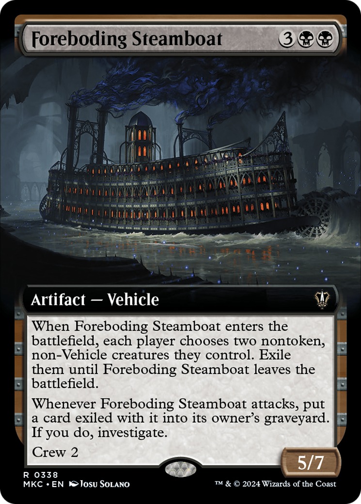 Foreboding Steamboat (Extended Art) (MKC-338) - Murders at Karlov Manor Commander: (Extended Art)