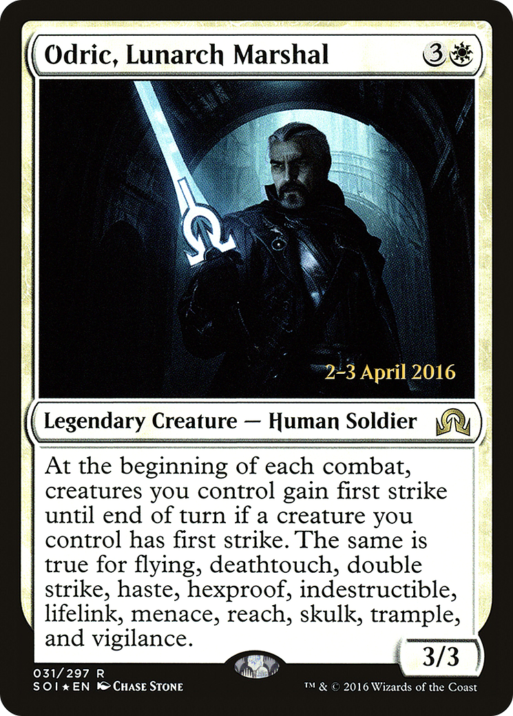 Odric, Lunarch Marshal (PRE-31S) - Shadows over Innistrad Promos Foil