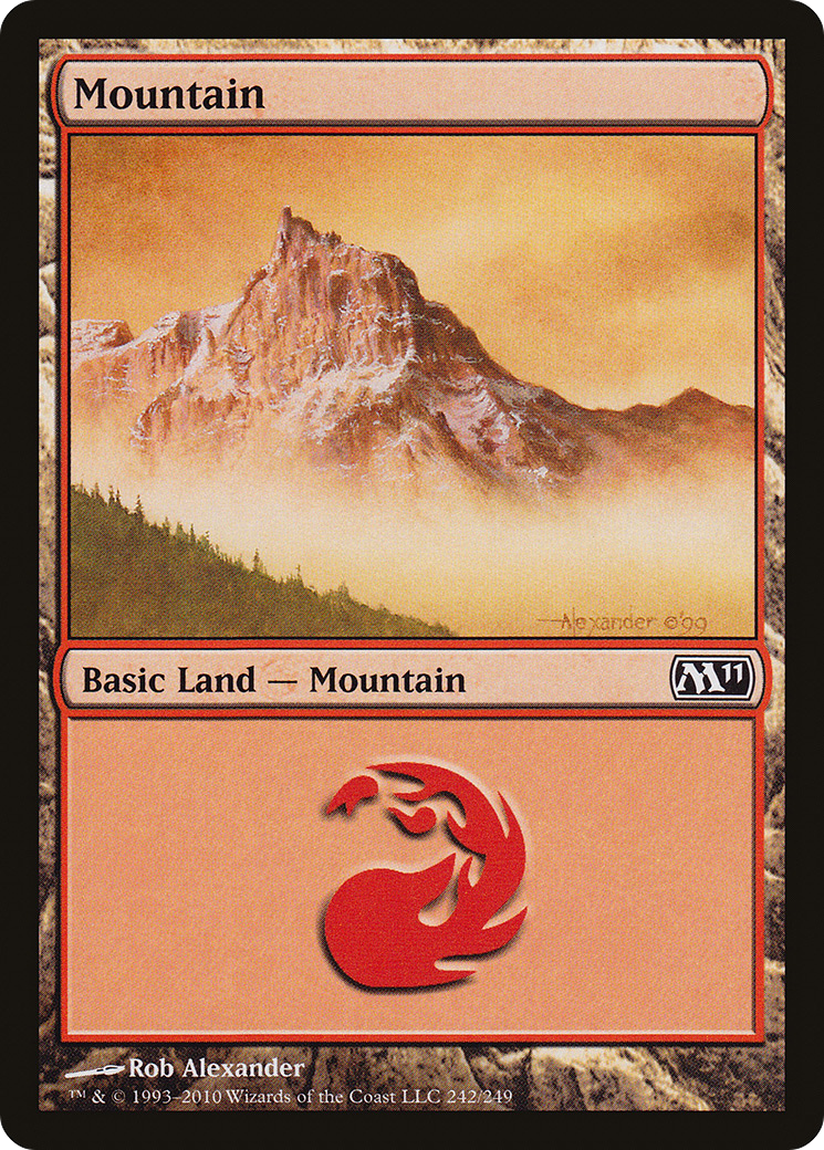 Mountain (M11-242) - Magic 2011 Foil