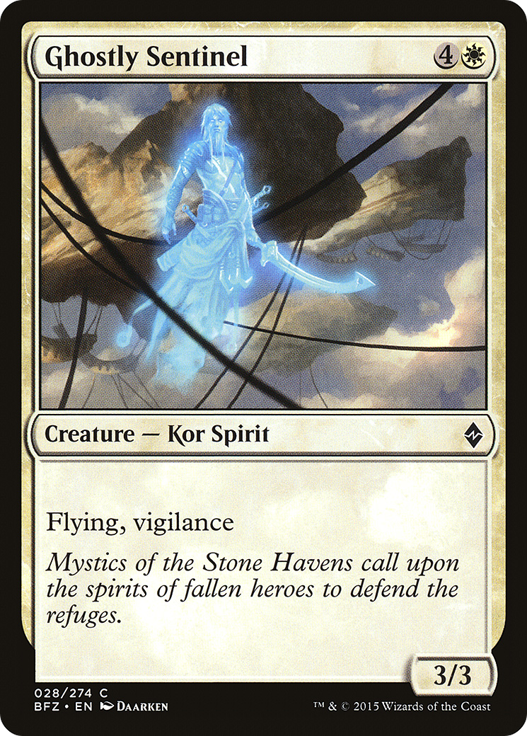Ghostly Sentinel (BFZ-028) - Battle for Zendikar