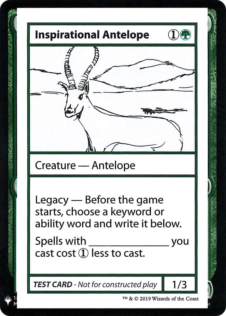 Antilope inspirante (CMB1-078) - Cartes de test Mystery Booster 2019
