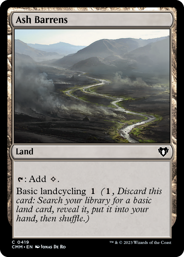Barrens de Cendres (CMM-419) - Commander Masters Foil