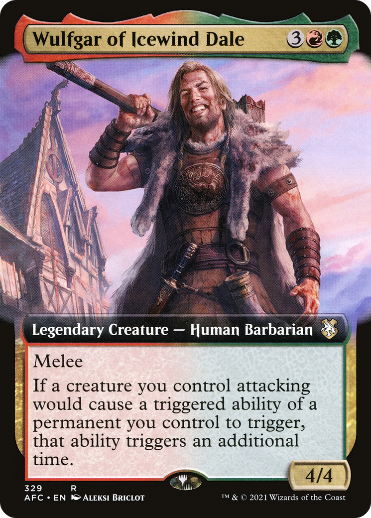 Wulfgar of Icewind Dale (Extended Art) (AFC-329) - Forgotten Realms Commander: (Extended Art)