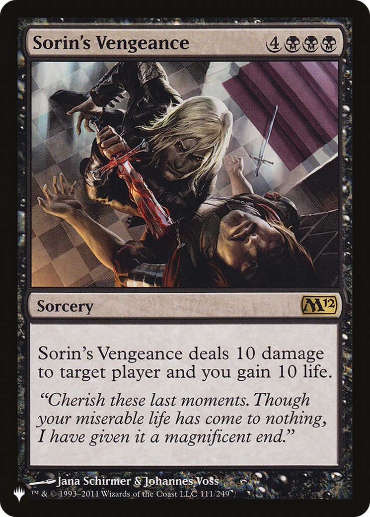 Sorin's Vengeance (LIST-M12-111) - The List