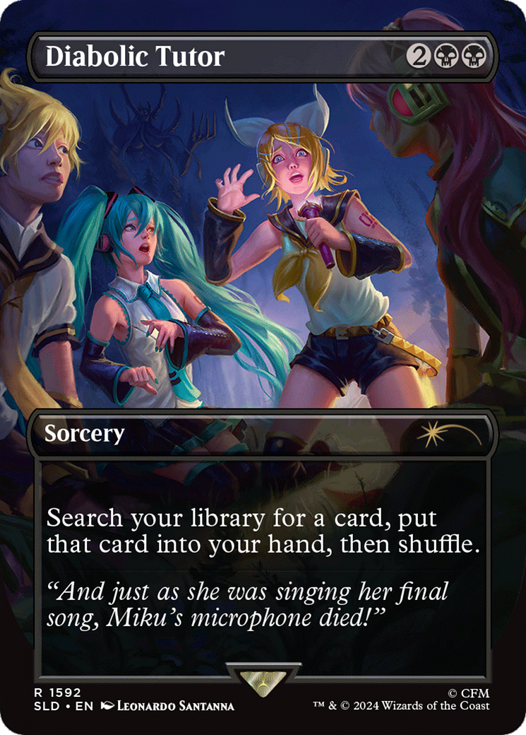 Diabolic Tutor (1592) (SLD-1592) - Secret Lair Drop (Borderless)