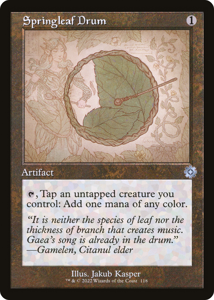 Springleaf Drum (Schematic) (BRR-118) - The Brothers' War Retro Artifacts Foil