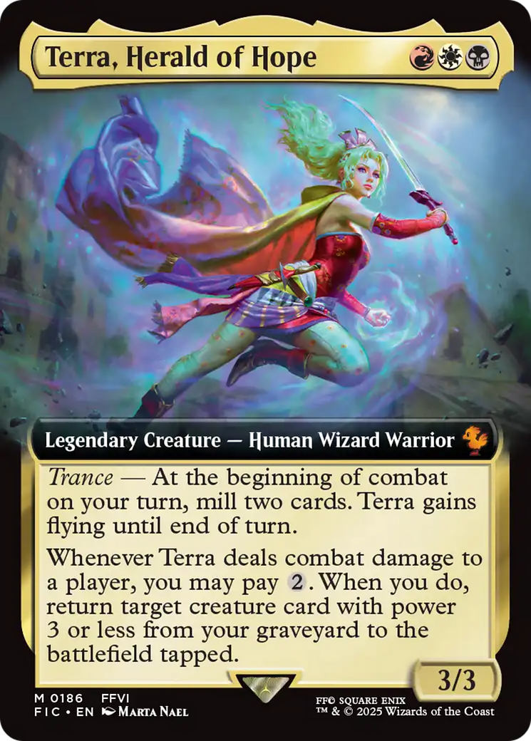 Terra, Herald of Hope (Extended Art) (FIC-186) - Commander: FINAL FANTASY: (Extended Art) Foil