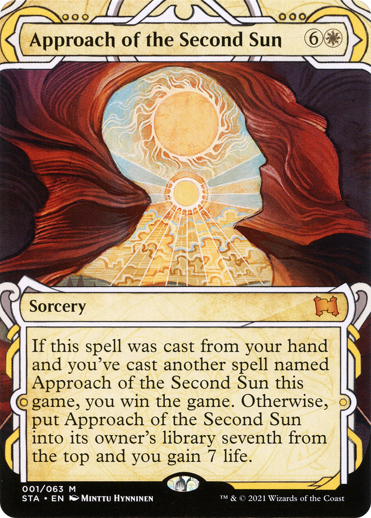 Approach of the Second Sun (STA-001) - Strixhaven Mystical Archive: (Showcase) (Borderless) Foil