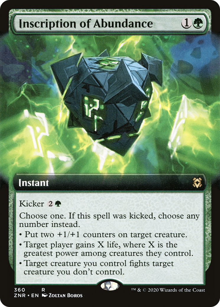 Inscription d'Abondance (ZNR-360) - Zendikar Rising : (Extended Art) Foil