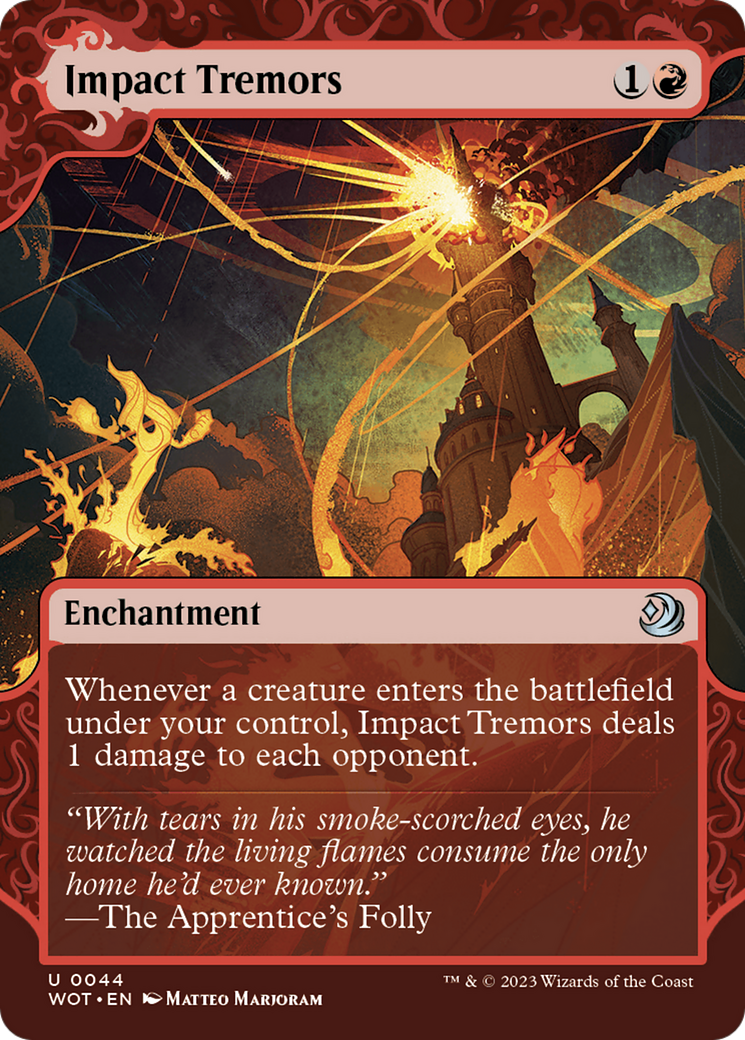 Impact Tremors (WOT-044) - Wilds of Eldraine : Enchanting Tales : (Vitrine) (Sans bordure) Foil