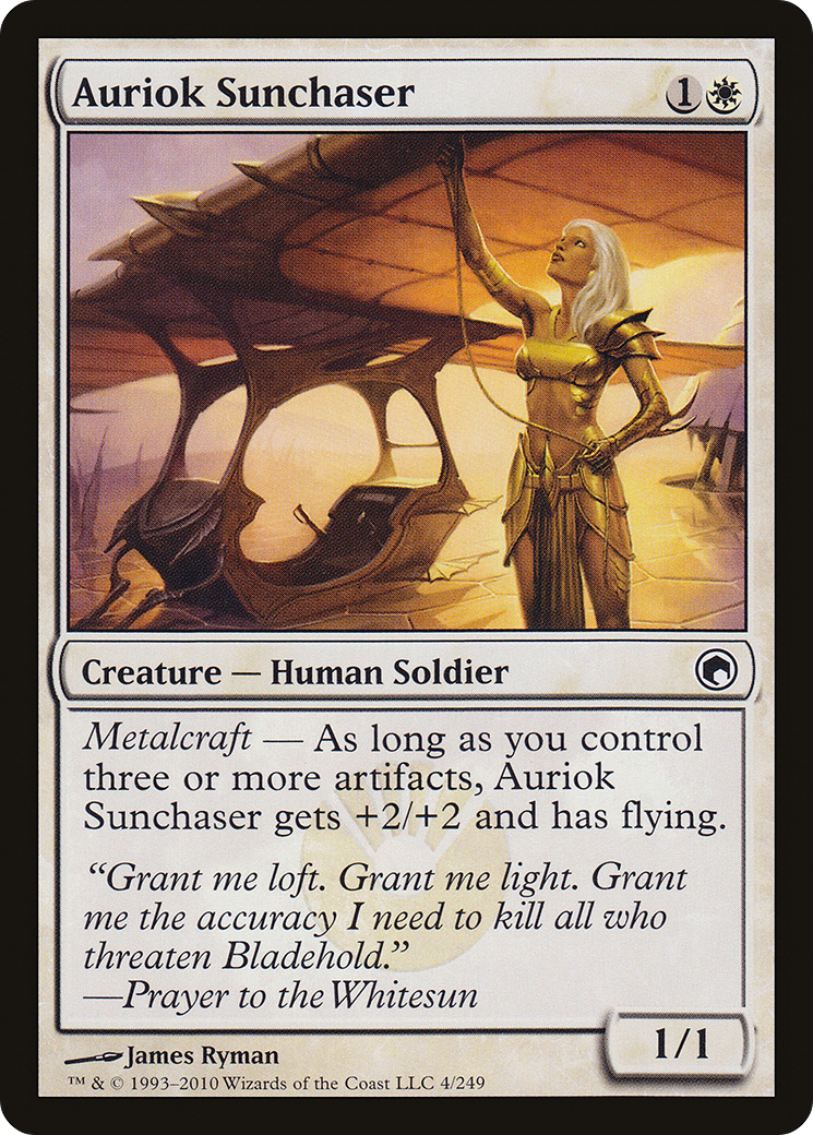 Auriok Sunchaser (SOM-004) - Feuille des Cicatrices de Mirrodin