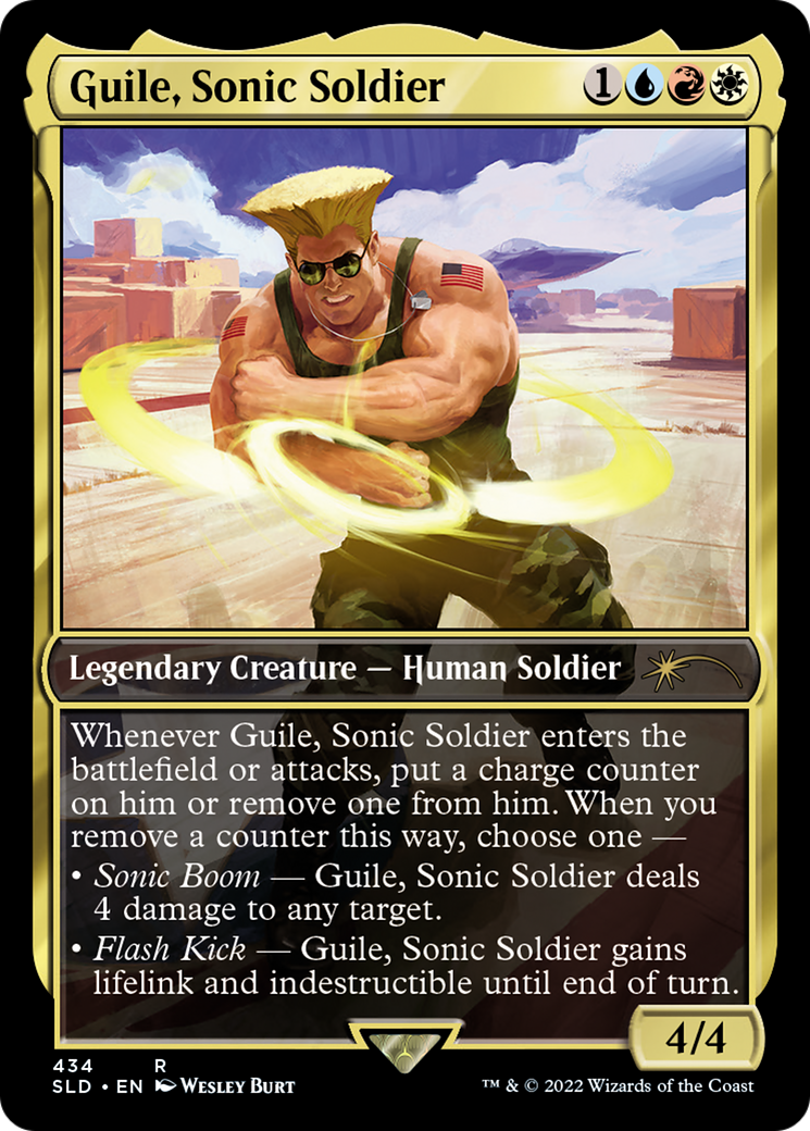 Guile, Sonic Soldier (SLD-434) - Secret Lair Drop / Guile, Sonic Soldier Foil