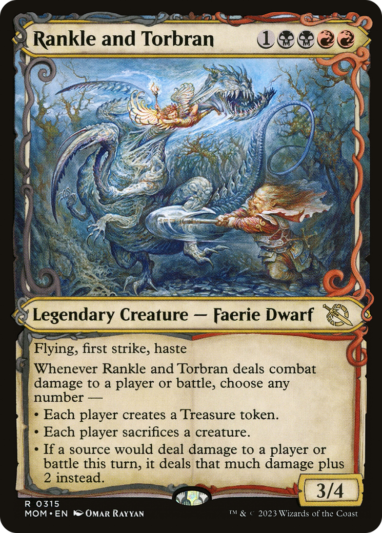 Rankle and Torbran (Showcase) (MOM-315) - March of the Machine: (Showcase) Foil