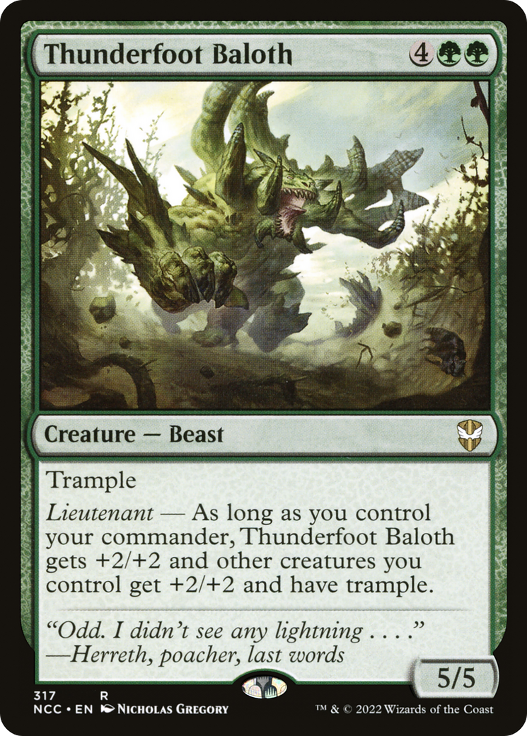 Thunderfoot Baloth (NCC-317) - Commandant de New Capenna