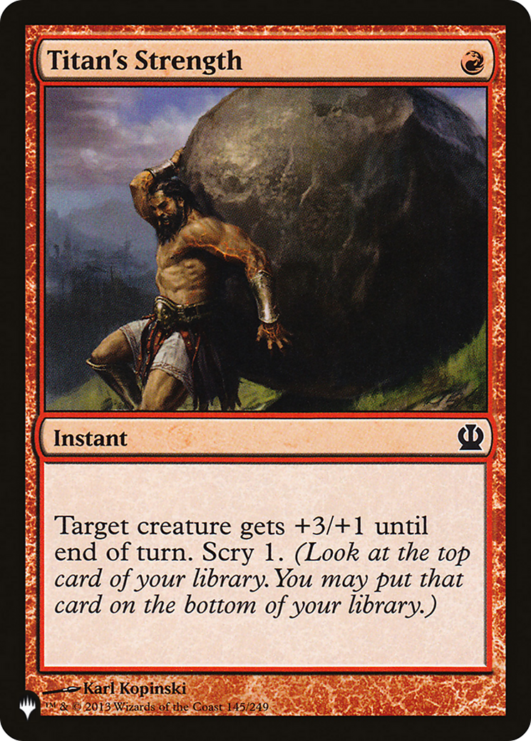 Titan's Strength (LIST-145/249) - The List