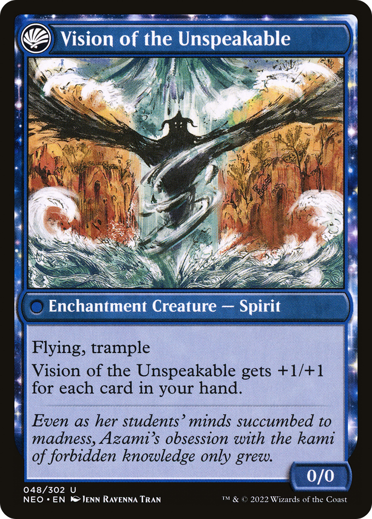 Voici l'indicible // Vision de l'indicible (NEO-048) - Kamigawa : Neon Dynasty : (fandfc) Foil