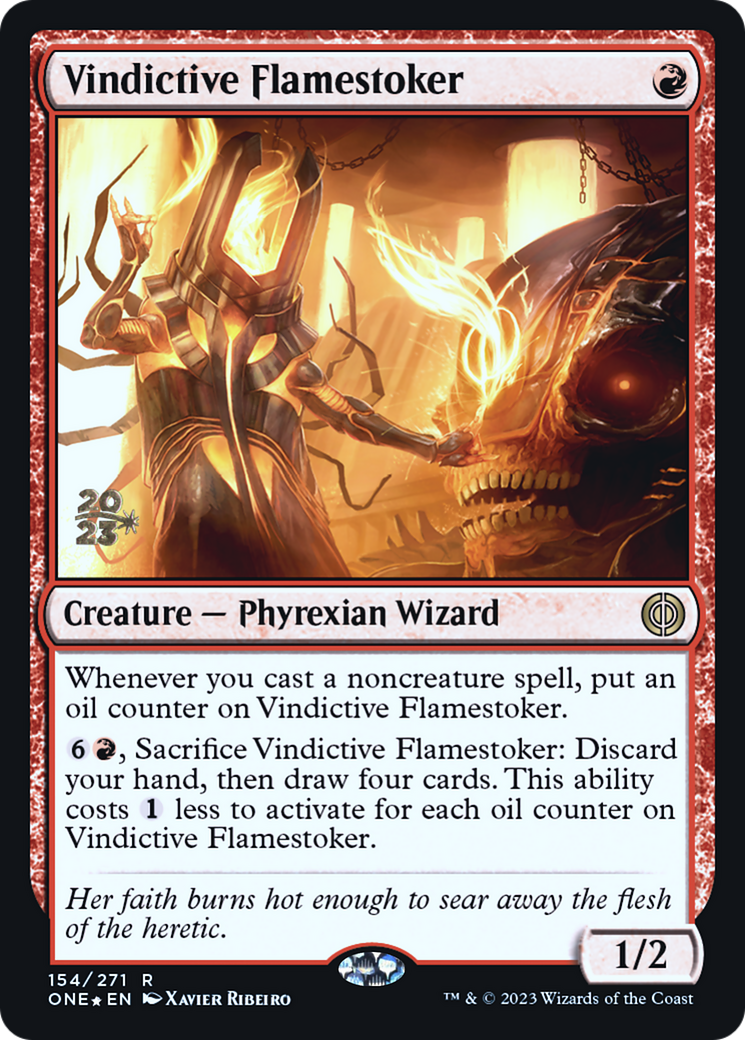 Vindictive Flamestoker (PRE-154S) - Phyrexia: All Will Be One Promos Foil