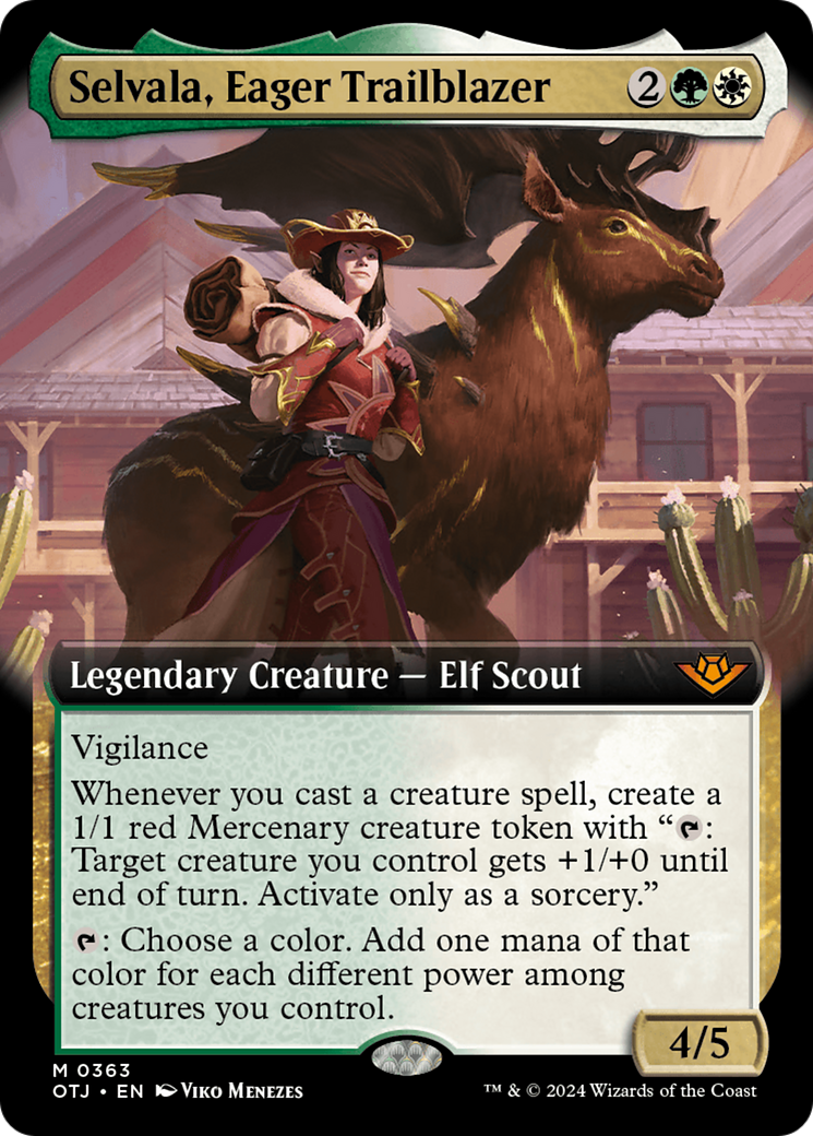 Selvala, Eager Trailblazer (Extended Art) (OTJ-363) - Outlaws of Thunder Junction: (Extended Art) Foil