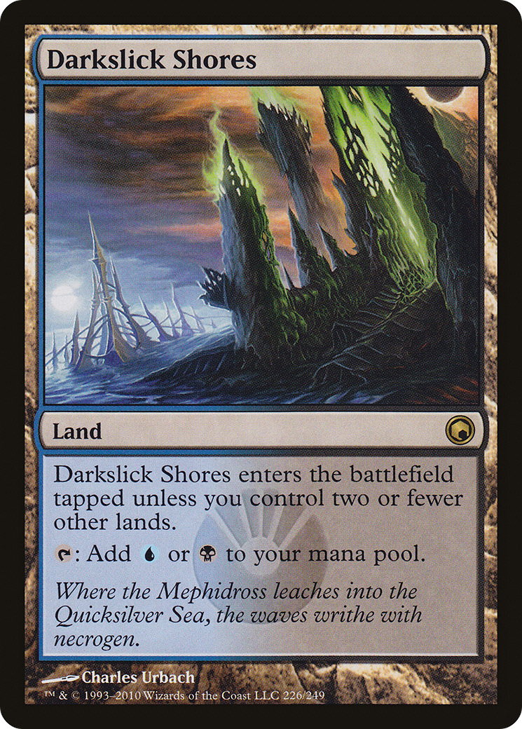 Darkslick Shores (SOM-226) - Feuille des Cicatrices de Mirrodin