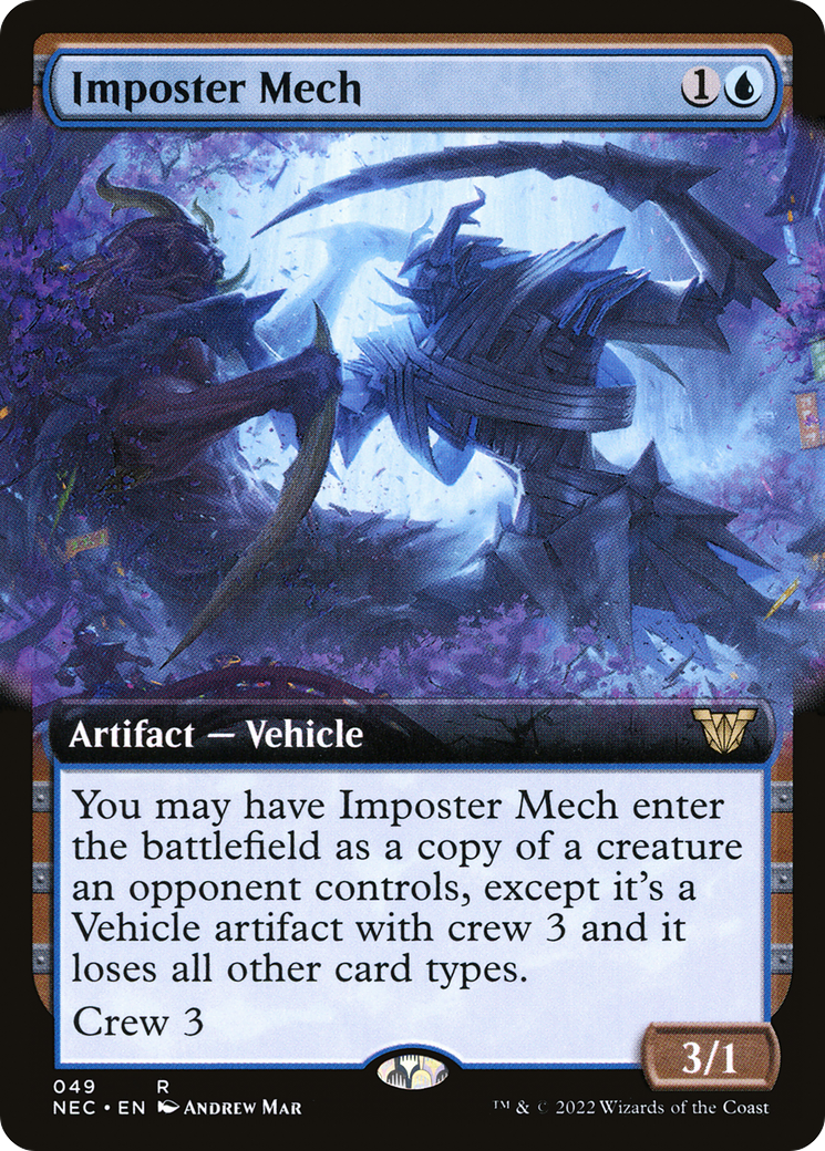Imposter Mech (Extended Art) (NEC-049) - Neon Dynasty Commander: (Extended Art)