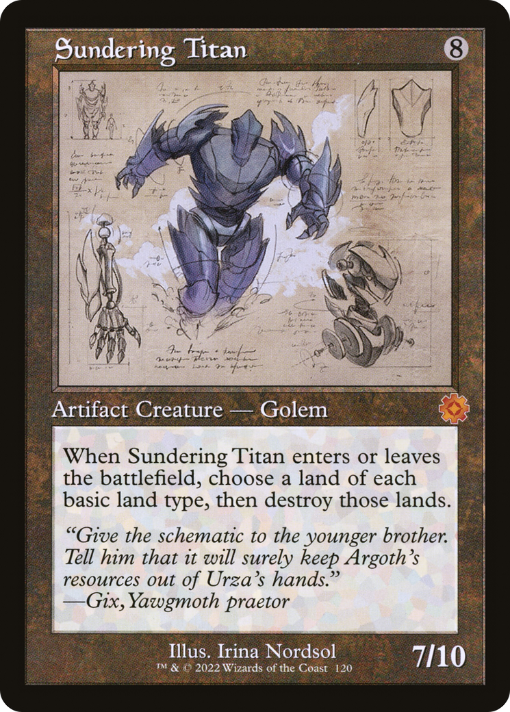 Sundering Titan (Schematic) (BRR-120) - The Brothers' War Retro Artifacts
