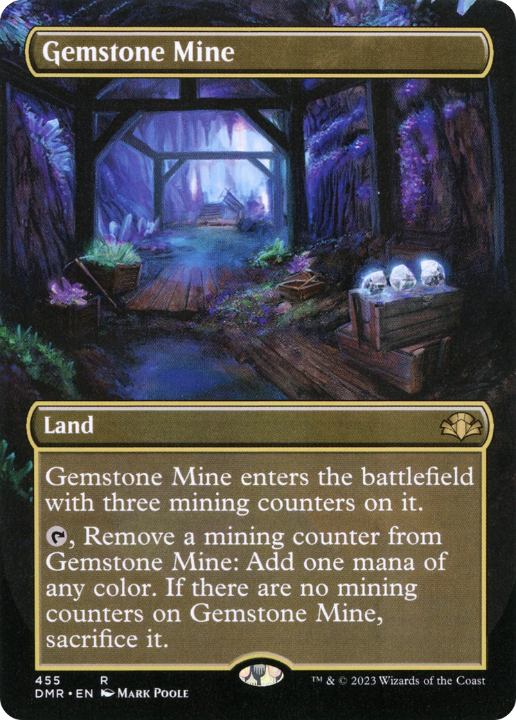 Gemstone Mine (Borderless) (DMR-455) - Dominaria Remastered (Borderless) Foil
