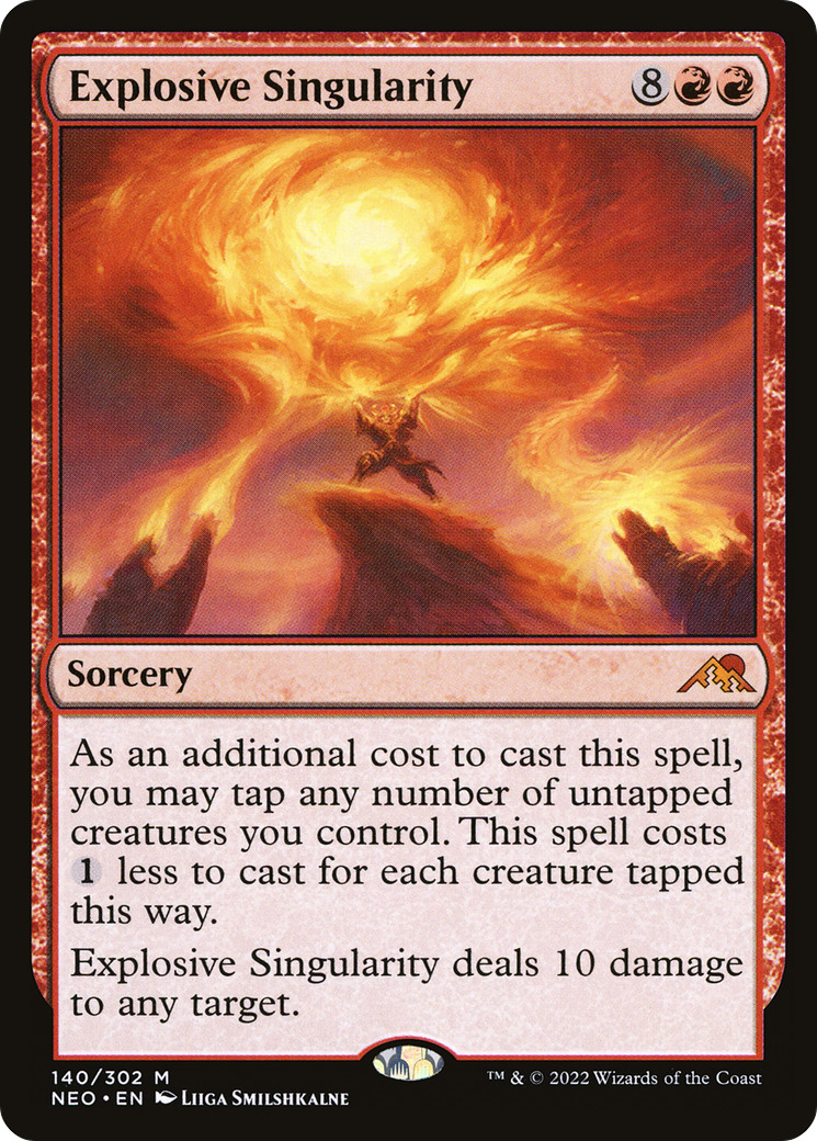 Explosive Singularity (NEO-140) - Kamigawa: Neon Dynasty Foil