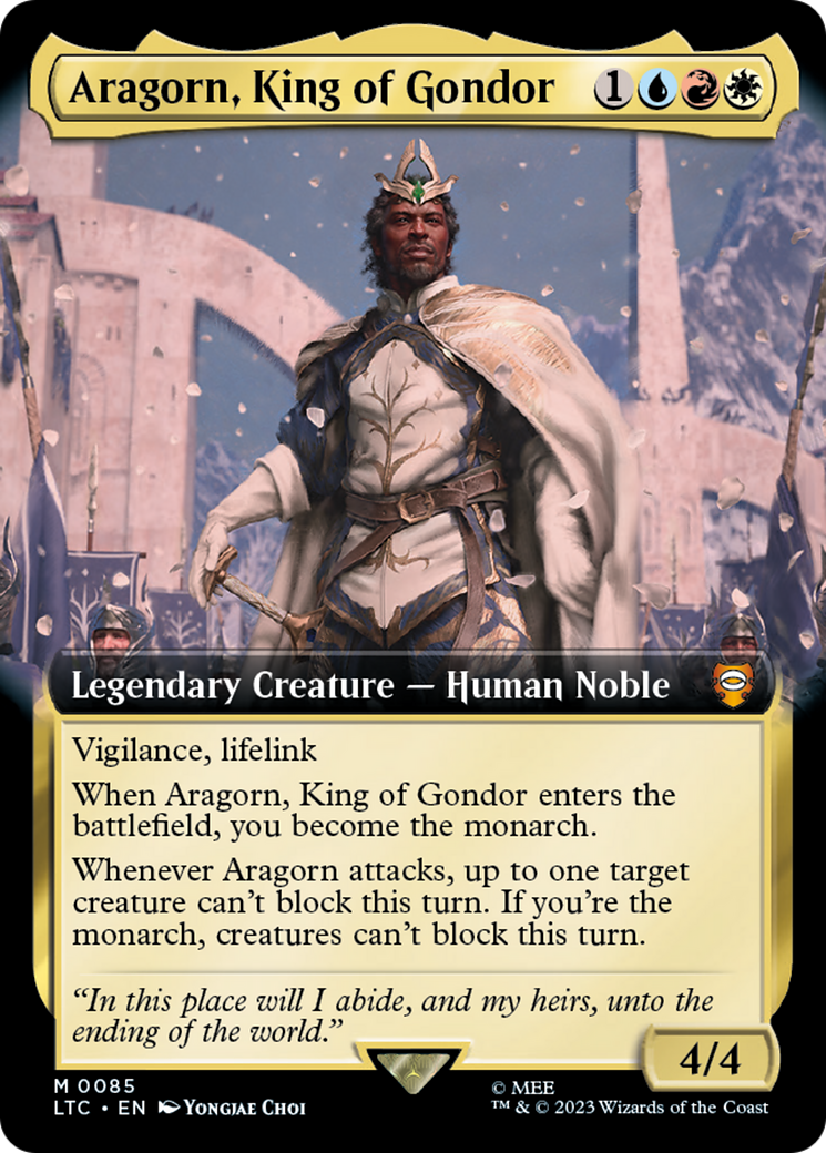 Aragorn, roi du Gondor (LTC-085) - Tales of Middle-earth Commander : (Extended Art) Foil