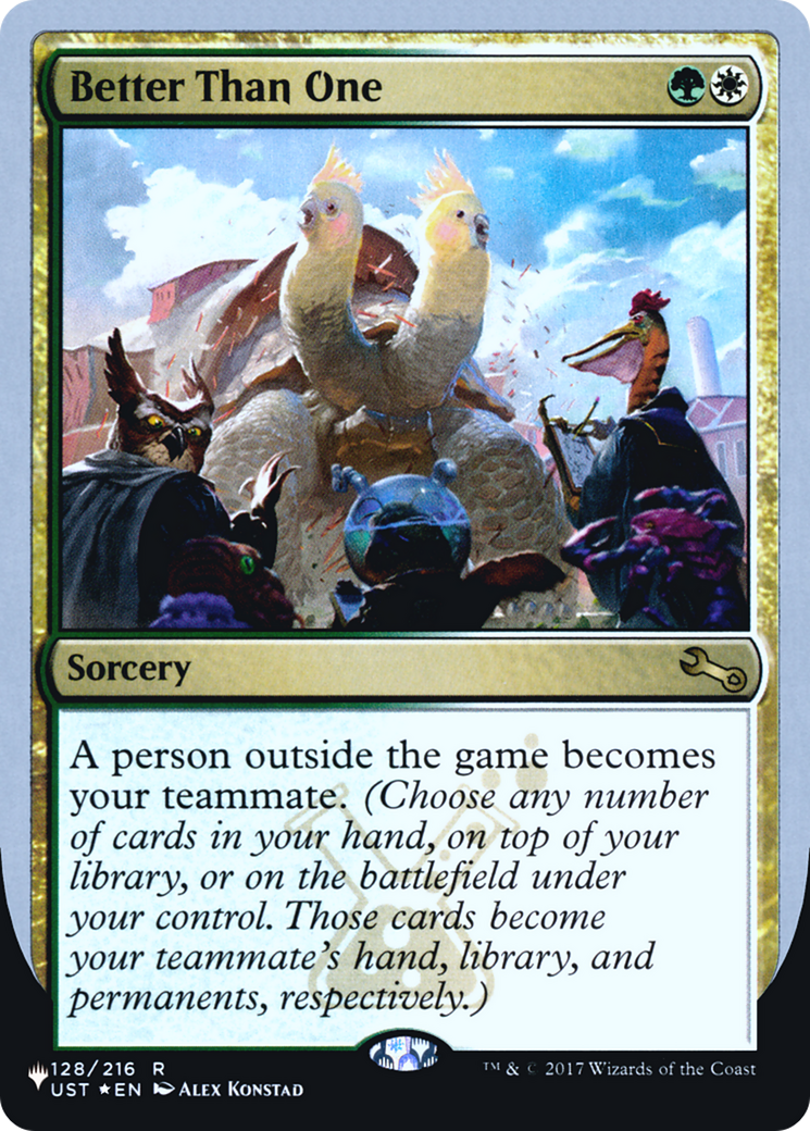 Better Than One (LIST-128/216) - The List (Unfinity Foil Edition) Foil