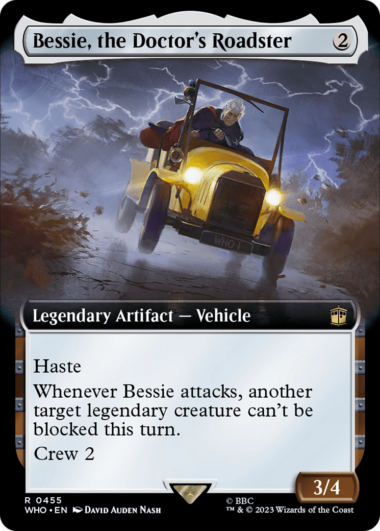 Bessie, the Doctor's Roadster (Extended Art) (WHO-455) - Doctor Who: (Extended Art)