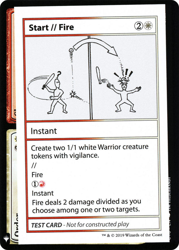 Début // Feu (CMB1-101) - Cartes de test Mystery Booster 2019