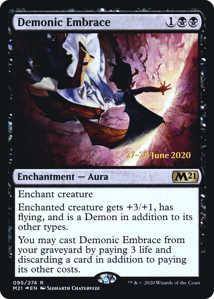 Demonic Embrace (PRE-095) - Core Set 2021 Promos Foil