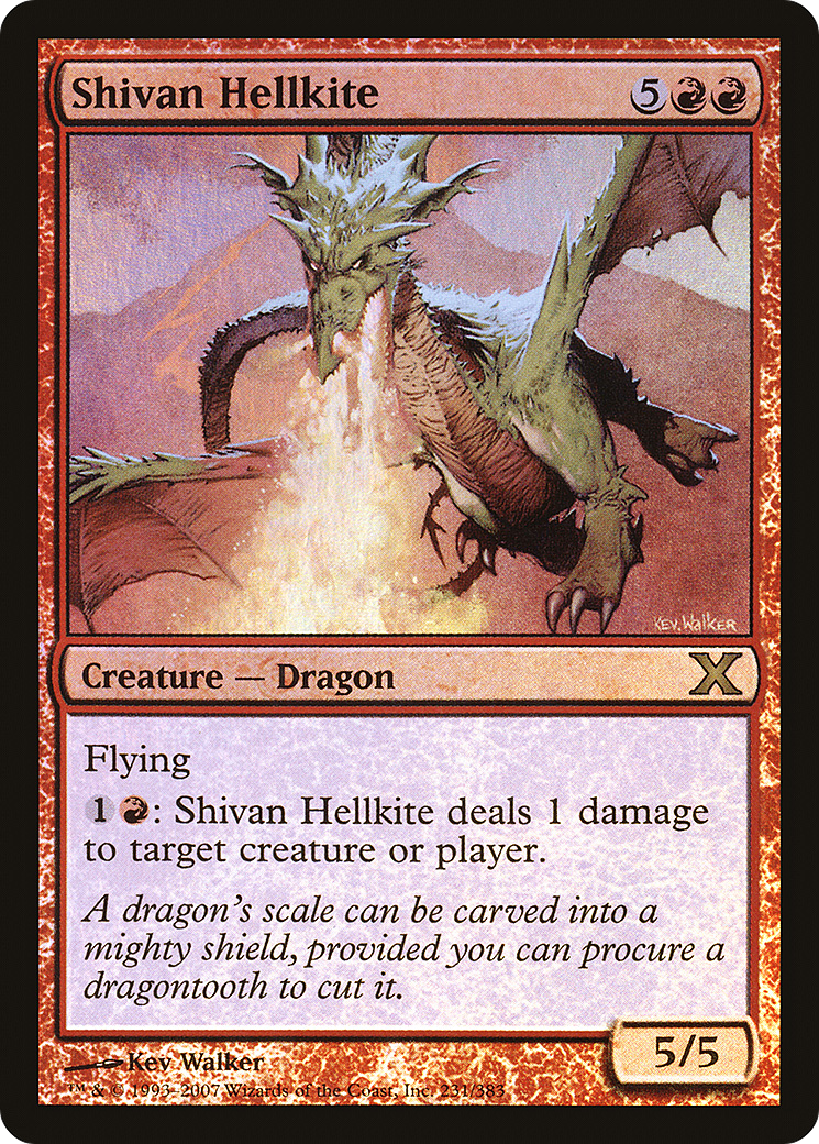 Shivan Hellkite (10E-231★) - Tenth Edition Foil