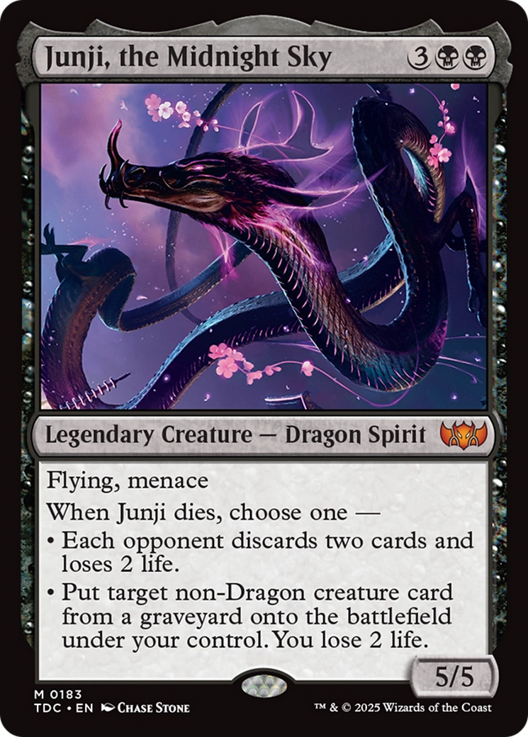 Junji, le ciel de minuit (TDC-183) - Commandant : Tarkir : Tempête de dragons
