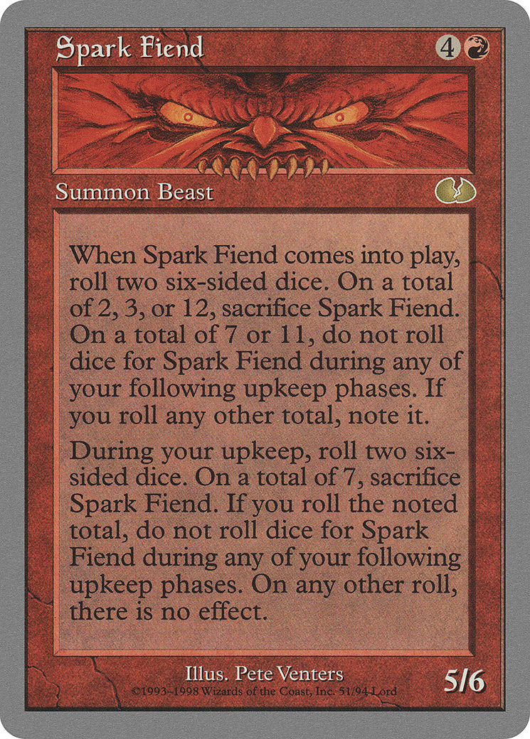 Spark Fiend (UGL-051) - Décollé