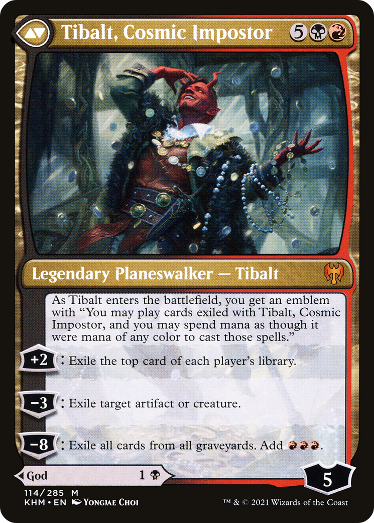 Valki, Dieu des mensonges // Tibalt, imposteur cosmique (KHM-114) - Kaldheim Foil