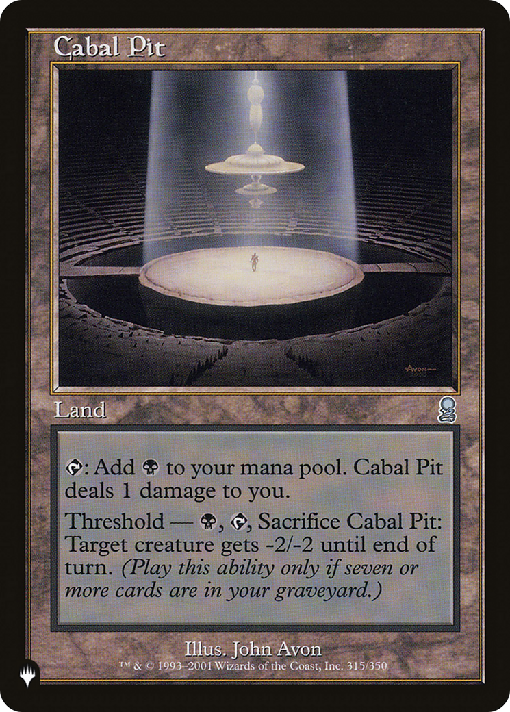 Cabal Pit (LIST-315/350) - The List