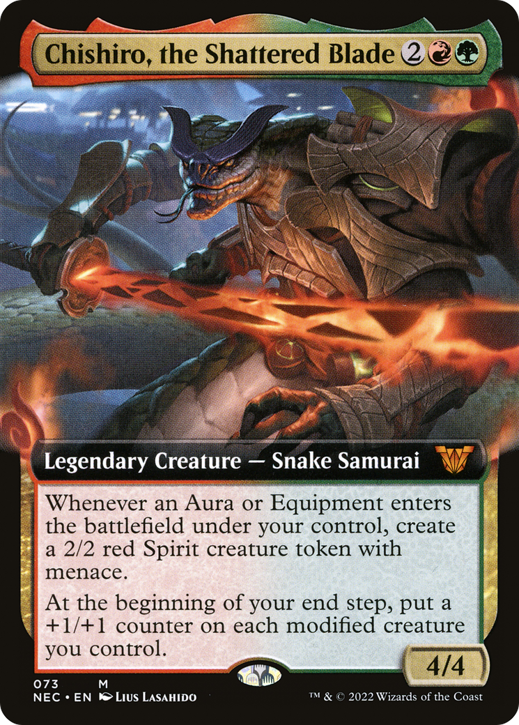 Chishiro, the Shattered Blade (Extended Art) (NEC-073) - Neon Dynasty Commander: (Extended Art)