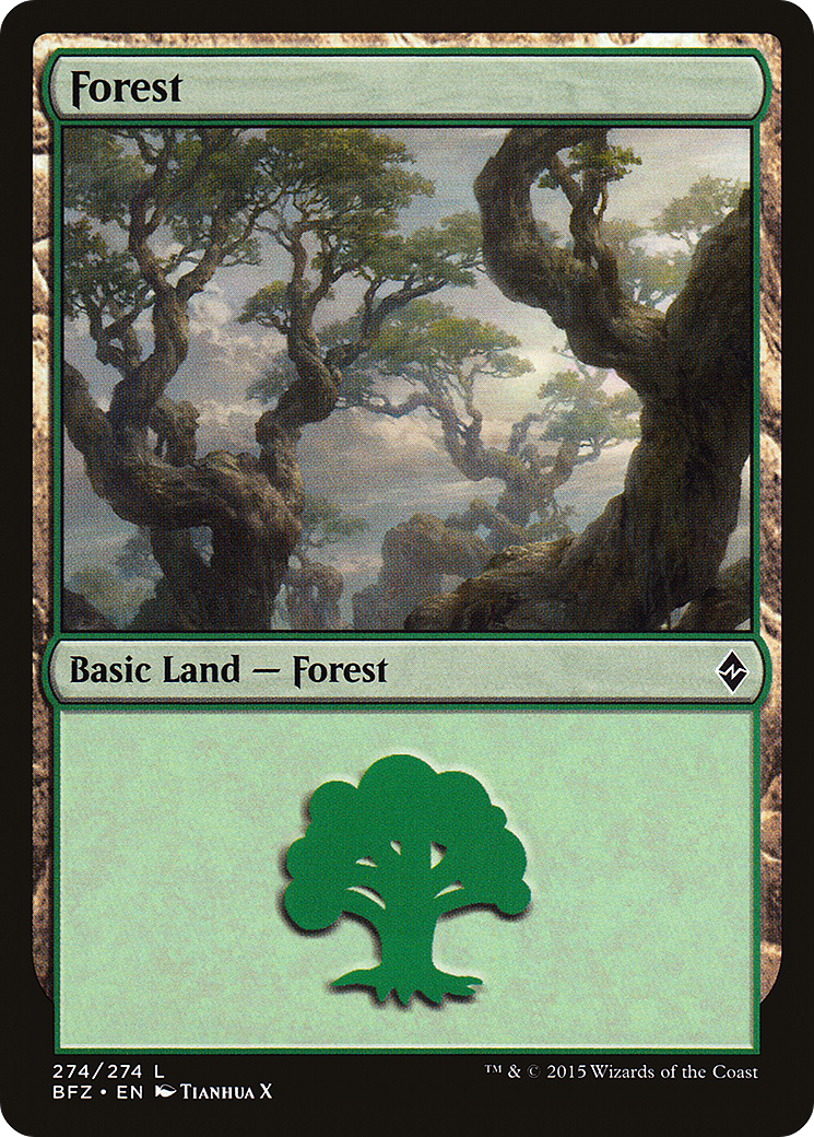Forest (274) (BFZ-274A) - Battle for Zendikar