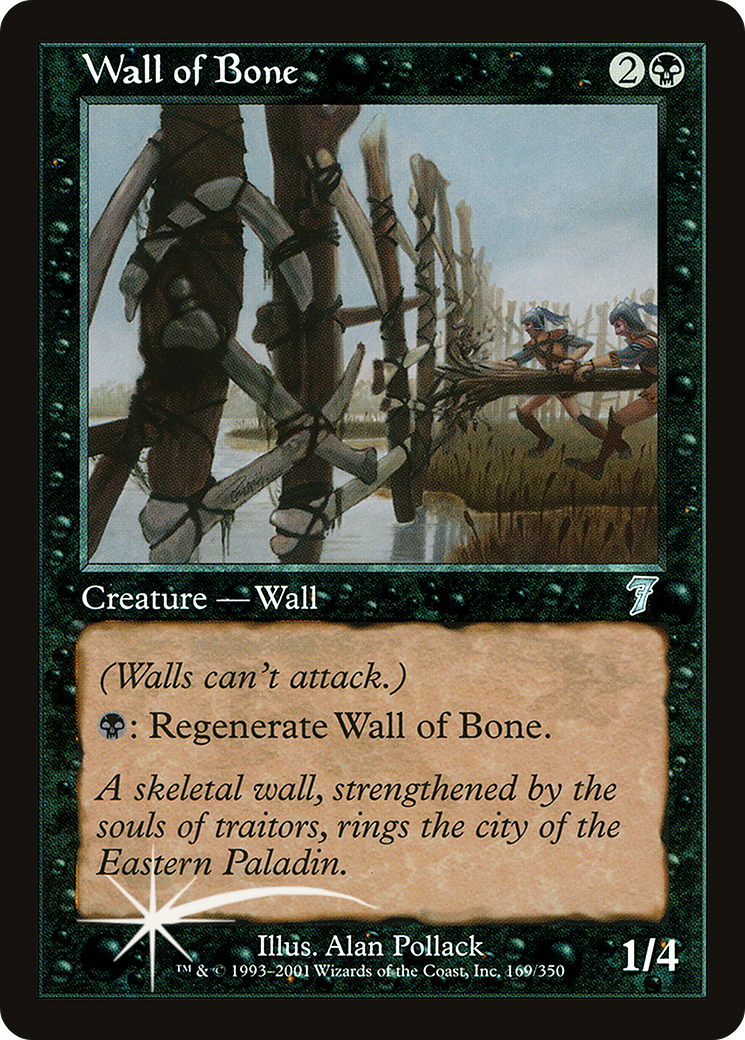 Wall of Bone (7ED-169★) - Seventh Edition Foil