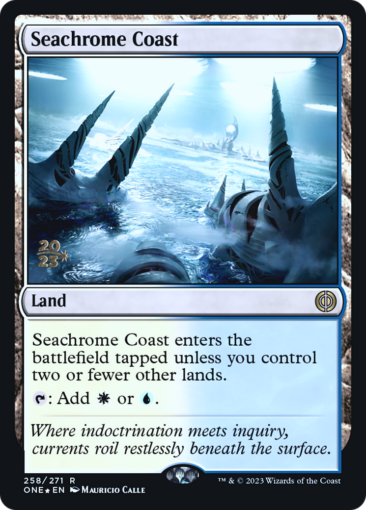 Seachrome Coast (PRE-258S) - Phyrexia: All Will Be One Promos Foil