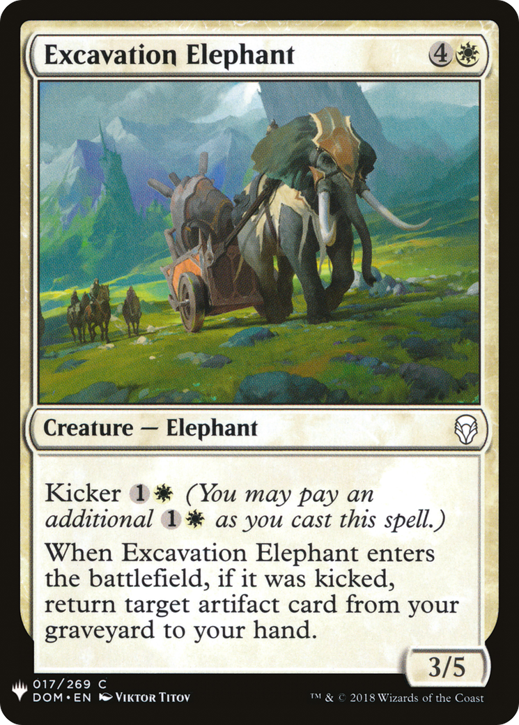Excavation Elephant (LIST-017) - The List