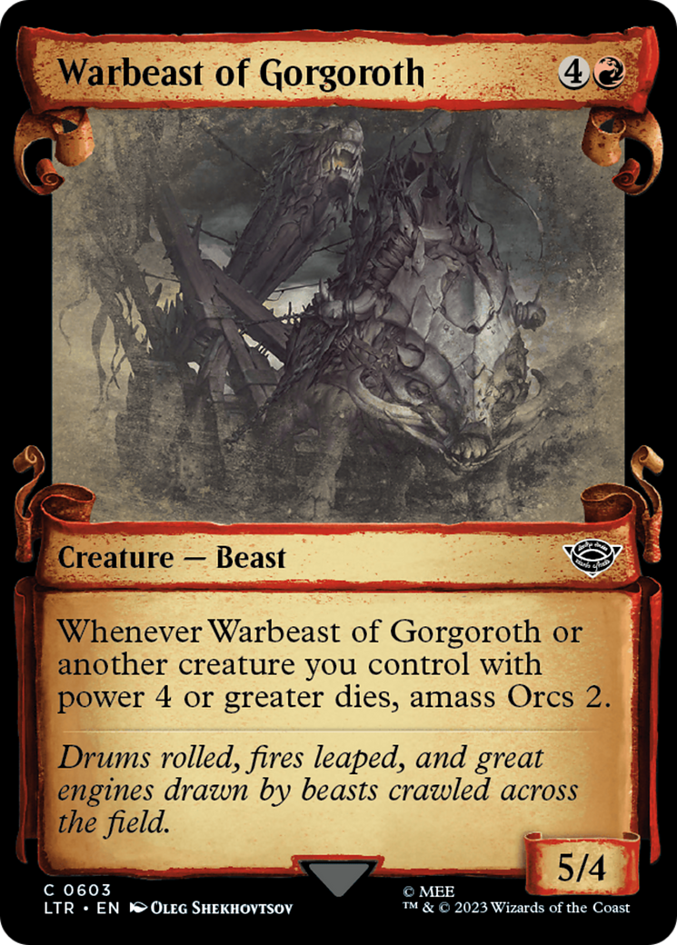 Warbeast of Gorgoroth (Showcase Scrolls) (LTR-603) - The Lord of the Rings: Tales of Middle-earth: (Showcase) Foil