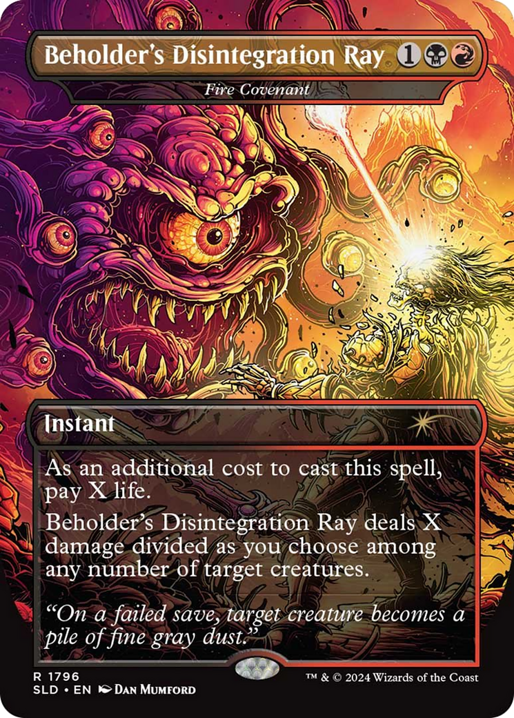 Fire Covenant (SLD-1796) - Secret Lair Drop / Beholder's Disintegration Ray (Borderless)