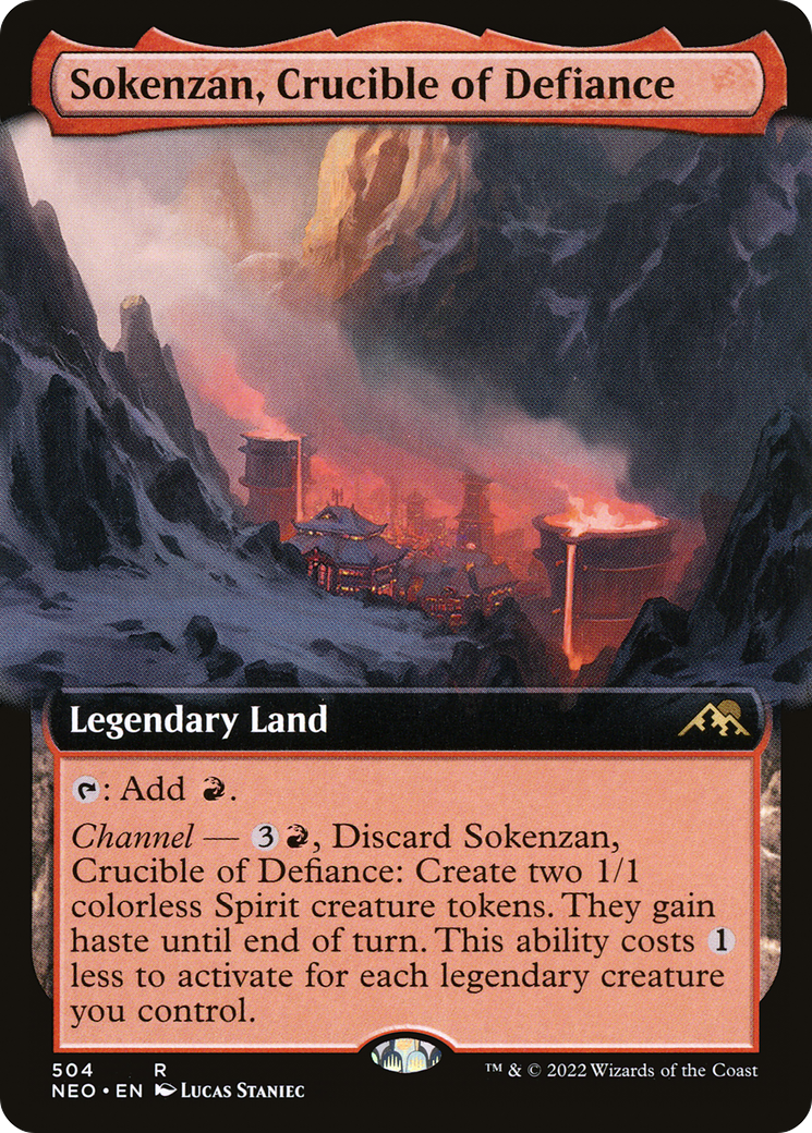 Sokenzan, Creuset de la Défiance (NEO-504) - Kamigawa : Neon Dynasty : (Extended Art) Foil